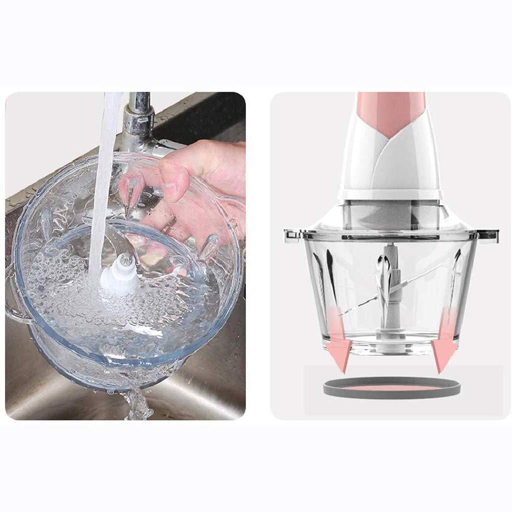 TEmkin Glass Meat Grinder-Electric Mini Food Chopper Food Processor Meat Grinder,Stainless Steel Kitchen Mincer for Meat, Vegetables, Fruits