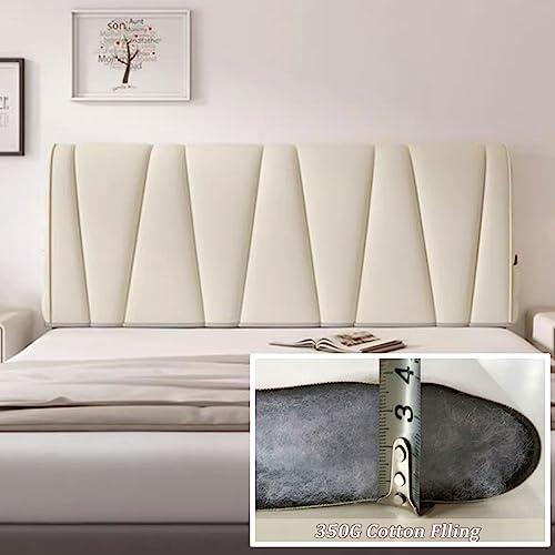 Generic Bed Headboard Slipcover Stretch Bed Headboard Cover Upholstered Bed Headboard Cover, Double King Size Leather/Wooden Bed Backrest Bed Head Covers Cloth Dustproof Head Board Protector Bedroom Decor