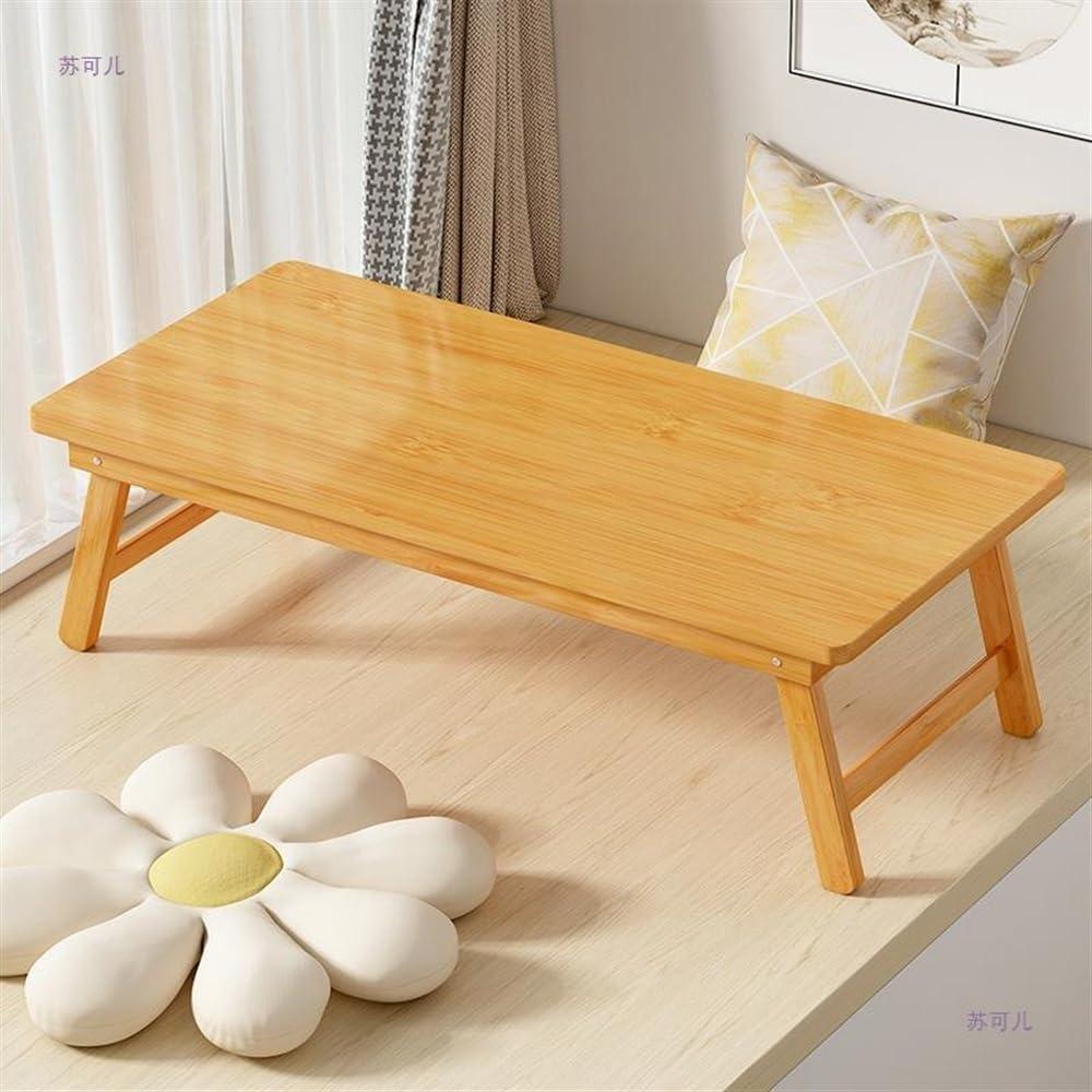 Hveqohls Hveqohls Large Size Coffee Table, Side Table with Foldable Design, Laptop Desk Suitable for Bedroom, Living Room, Office and Bay Window(Yellow,26.4 * 13.5 * 10.6in)