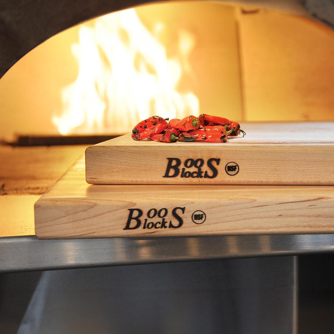 John Boos John Boos Block Large Reversible Wood Cutting Board, R-Board, 18\"x12\"x1.5\", Maple