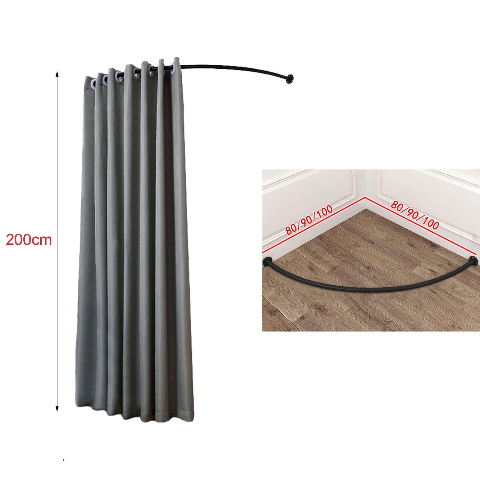 JIANFEI Clothing Store Fitting Room, Portable Changing Room, Dressing Room for Privacy Protection, Include Shading Curtain, Hanging Rod (Color : Off-White, Size : 90x200cm)