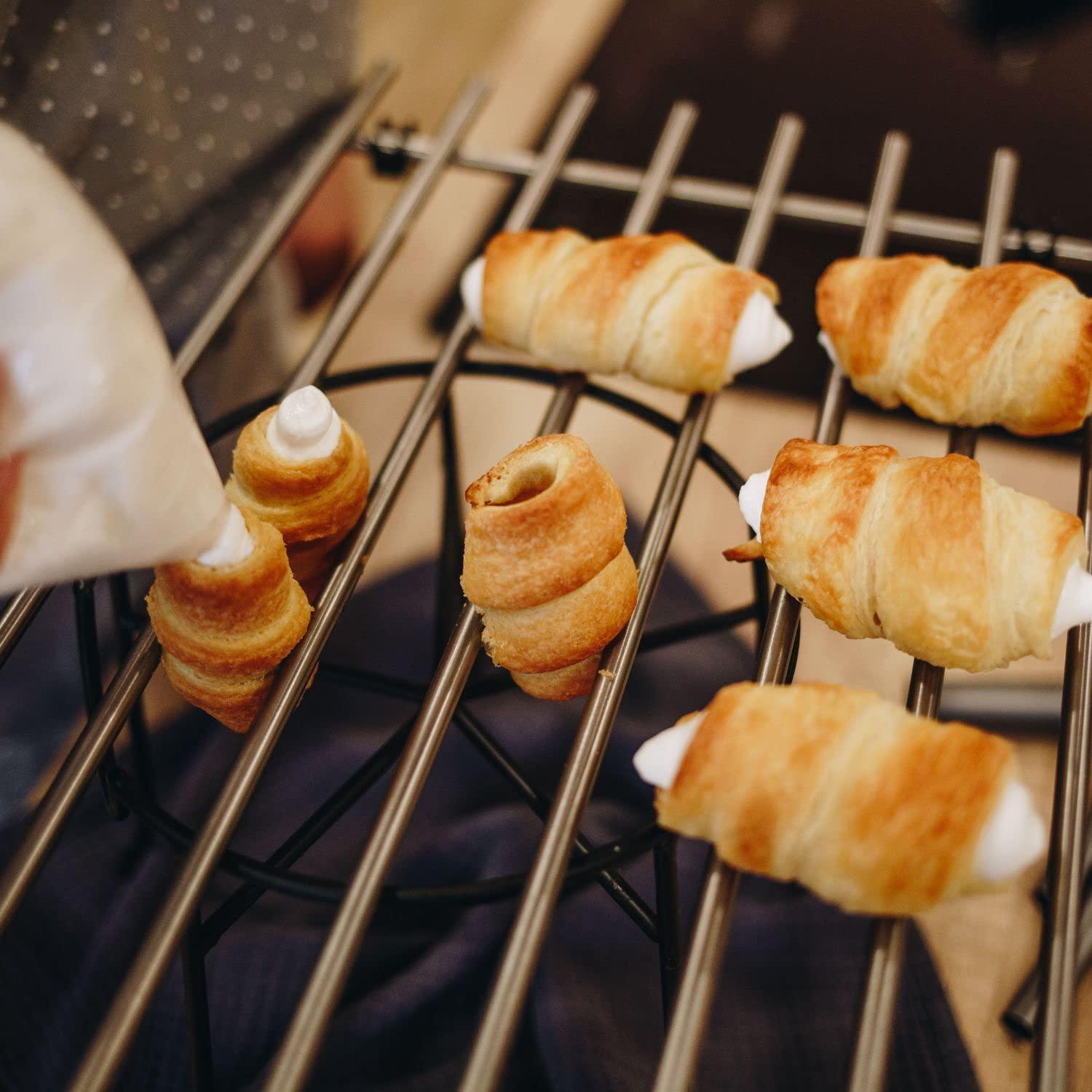 CULIMI CULIMI Mini Cannoli Tube - Set 8 cm/ 3,14\"/ 10 pcs Small Cones Baking Molds Cream - Horn Moulds Tubes Non-Stick Coating