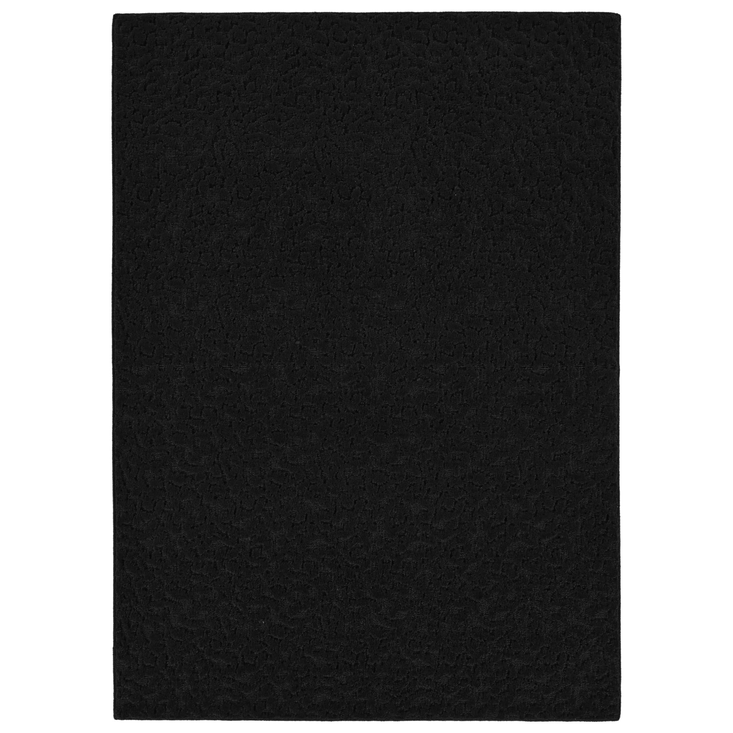 Garland Rug Garland Rug Ivy 12 Ft. X 15 Ft. Black Geometric Solid Color Area Rug - Durable, Stylish, and Soft Rug for Living Rooms, Hallways, Bedrooms, and High-Traffic Areas