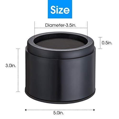 iPrimio iPrimio Bed Risers - Round, 3 Inch Lift, Heavy Duty, 6 Pack, Up to 10000lbs - Bed Raising Blocks, Furniture Risers - Safe, Sturdy Bed Lifts for College Dorm Rooms, Couches, Tables, Desk Riser