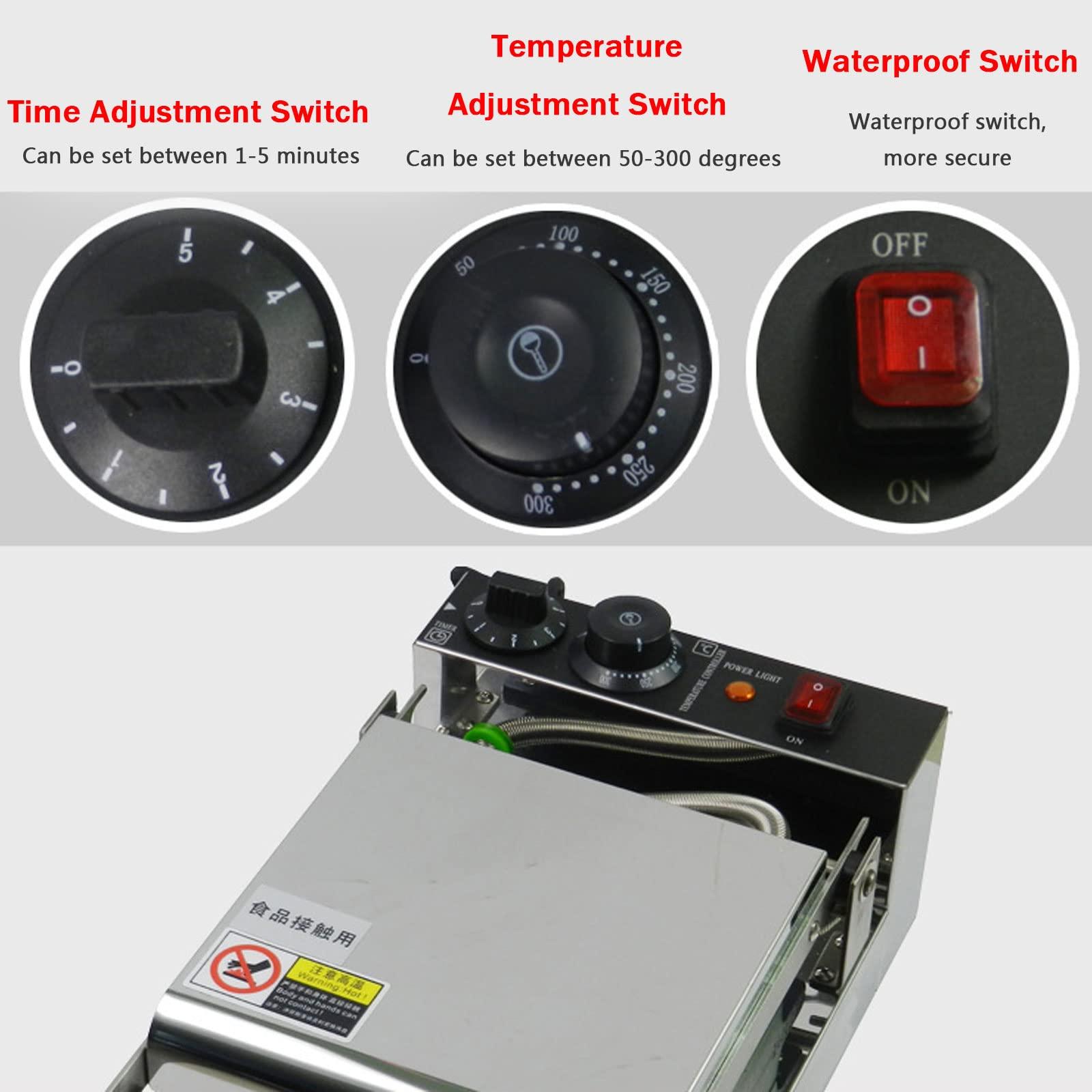 0 Outdoor Belgian Waffle Maker 1200W, Non Stick Cooking Plates Waffle Iron Machine with Adjustable Temperature Control, Deep Fill Large Belgian Waffles, Indicator Lights, Compact Design, Electric,4 Slice