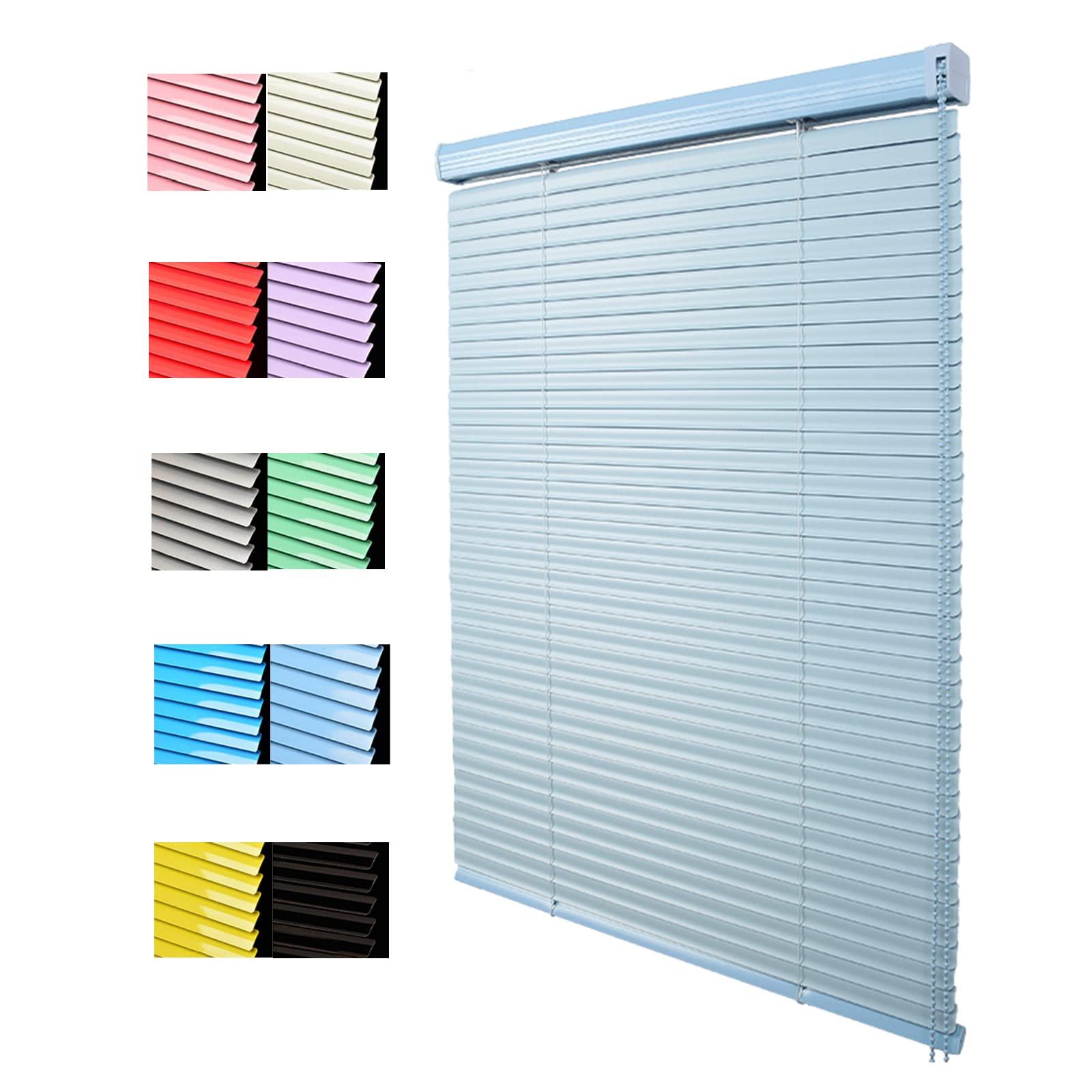 ZXCASDF Aluminium Metal Venetian Blinds,Aluminum Mini Blinds Horizontal Window Blinds,Waterproof Anti-UV,for Kitchen,Office,Bathroom,Bedroom,Living Room,Easy Fit,Customizable,W70xH220cm/28x86.6in