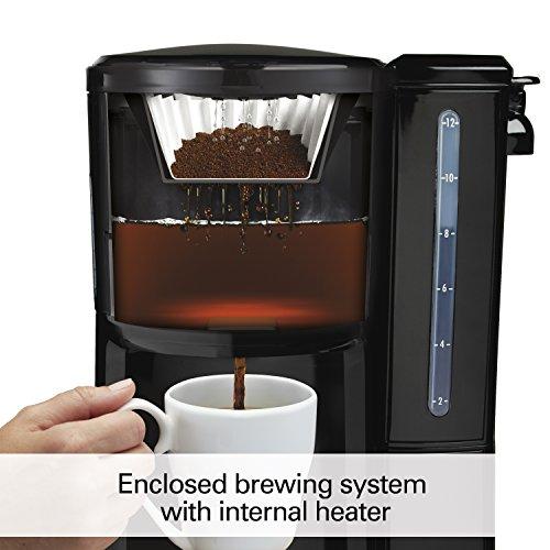 Hamilton Beach Hamilton Beach 12-Cup Coffee Maker, Programmable BrewStation Dispensing Coffee Machine, Black - Removable Reservoir (47900)