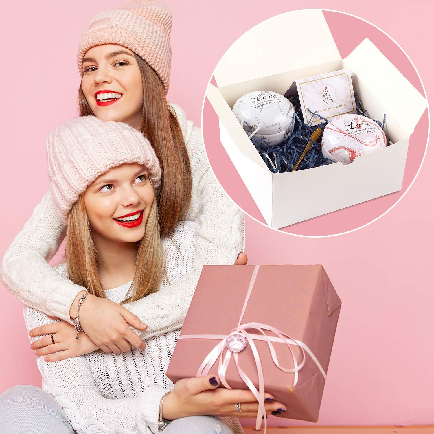 Moretoes Moretoes 8x8x4 Gift Boxes, 12pcs White Kraft Paper Gift Box with Lids for Wedding Present, Bridesmaid Proposal Gift, Birthday Party Gift, Engagements