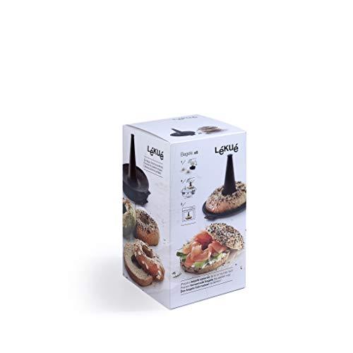 Lekue Lekue Bagel Maker with 6 Individual Bagel Molds, Brown