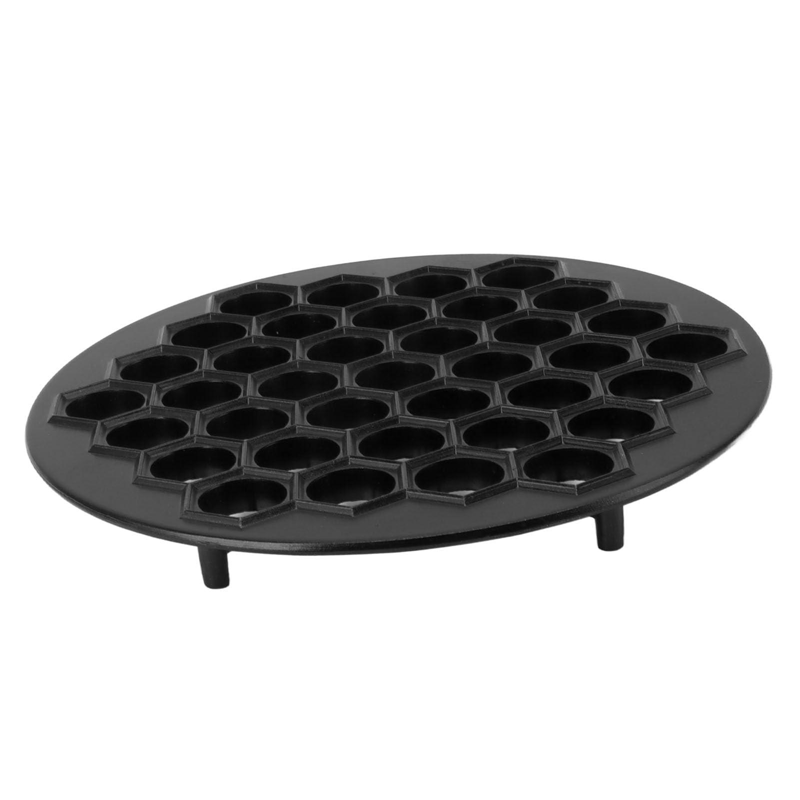 Zerodis 37 Holes Russian Pelmeni Maker, Aluminum Alloy Pelmeni Maker Pelmeni Meat Dumplings Maker Kitchen Supplies (Black)