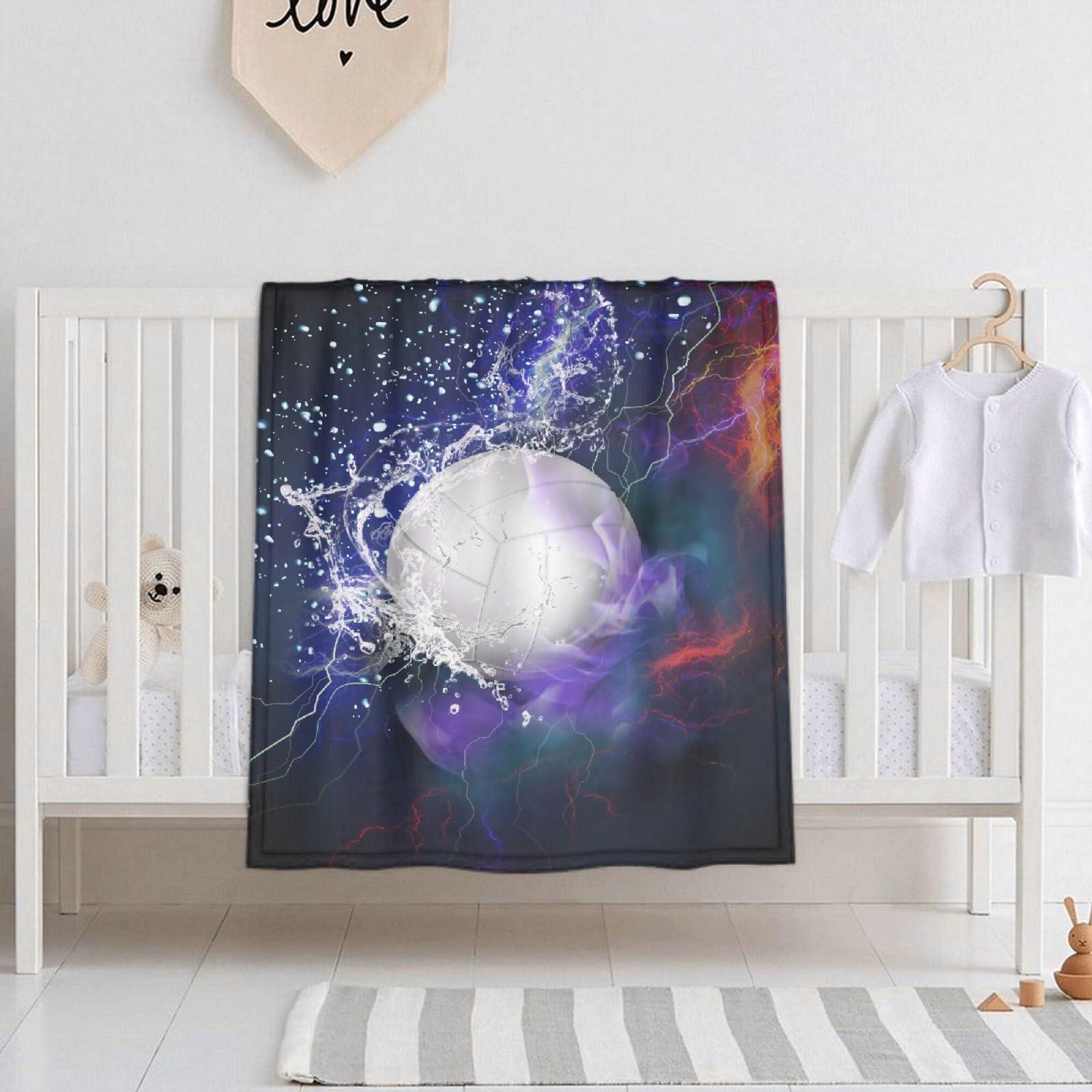 HORSESBLANKET Volleyball Blanket Gifts Ultra Soft Cozy Throw Flannel Blanket, Lightweight Fuzzy Fleece Blanket Warm Plush Throw Blankets for Couch, Sofa, Bed 30\"x40\" for Baby