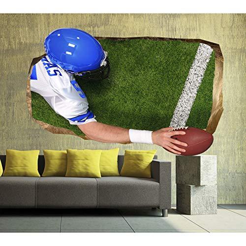 Mural Wall Art Mural Wall Art Startonight 3D - Touch Down Large Poster for Teens Bedroom Sport 47\" x 87\"