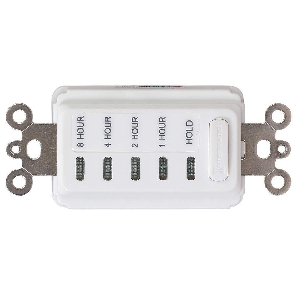 Intermatic Intermatic EI220W 1/2/4/8 Hour SPST 1800-Watt in-Wall Countdown Timer, White
