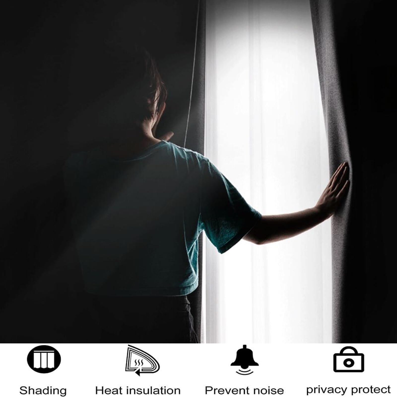 PFFM Black Gold Celestial Curtains Blackout, Moon Phase Celestial Sun Stars Goth Mystic Art Grommet Curtains, Light Reducing Thermal Insulated Window Curtains for Bedroom-21 W X 45" L X 2 Panels