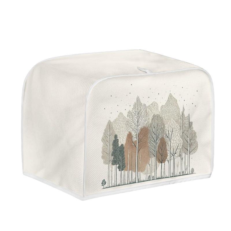 Xarleslyna Xarleslyna Four Slice Toaster Cover Forest Painting Beige Toaster Cover Toaster Covers Protector Keep Off Stains Fingerprint and Cat Hair