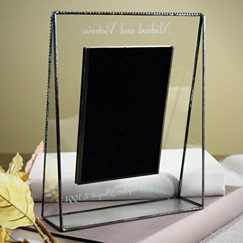 J Devlin Glass Art J Devlin Pic 319-57V EP555 Personalized Anniversary Picture Frame Engraved Glass Tabletop 5 x 7 Gift