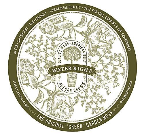 Water Right Water Right 500 Series Polyurethane Garden Hose, Drinking Water Safe, 25-Foot x 1/2-Inch, Olive