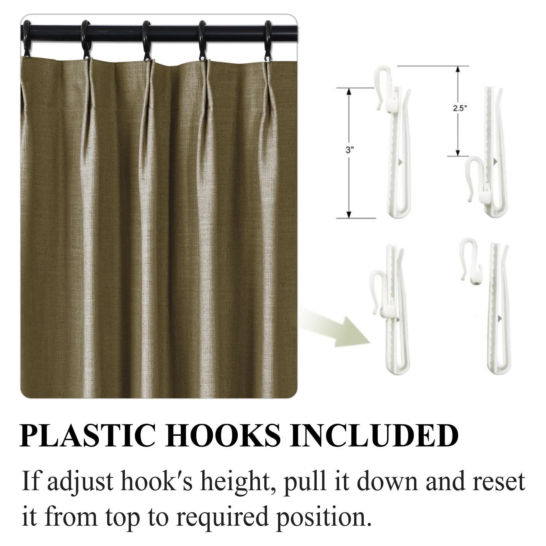 cololeaf cololeaf Faux Linen Curtain Pinch Pleated Room Darkening Window Treatment Panel for Living Room Family Room Dining Romm Kidroom Library, Taupe Grey 84" W x 84" L Inch (1 Panel)