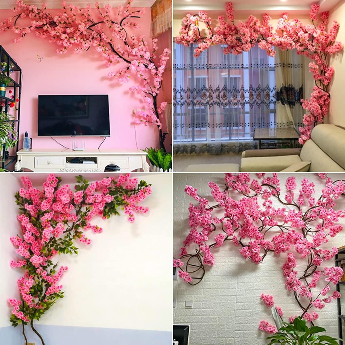 XOOFMASS XOOFMASS 10FT Cherry Blossom Tree for Wedding - Artificial Fake Sakura Cherry Blossom Trees Decor, Japanese Cherry Blossom Decor for Office Bedroom Party DIY Decor Wedding Indoor Outdoor,Champagne