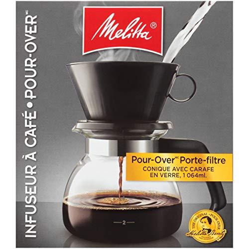 Melitta Melitta Pour-Over Coffee Brewer W/ Glass Carafe, Holds 6 - 6 Oz Cups, Black