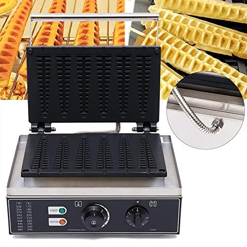 Hteedy Hteedy Electric Stick Waffle Maker, 1550W Commercial Nonstick Waffle Maker 6 Sticks Electric Waffle Baker Machine Non-Stick Stainless Steel Baker Machine, Temperature 50-300 (122-572)