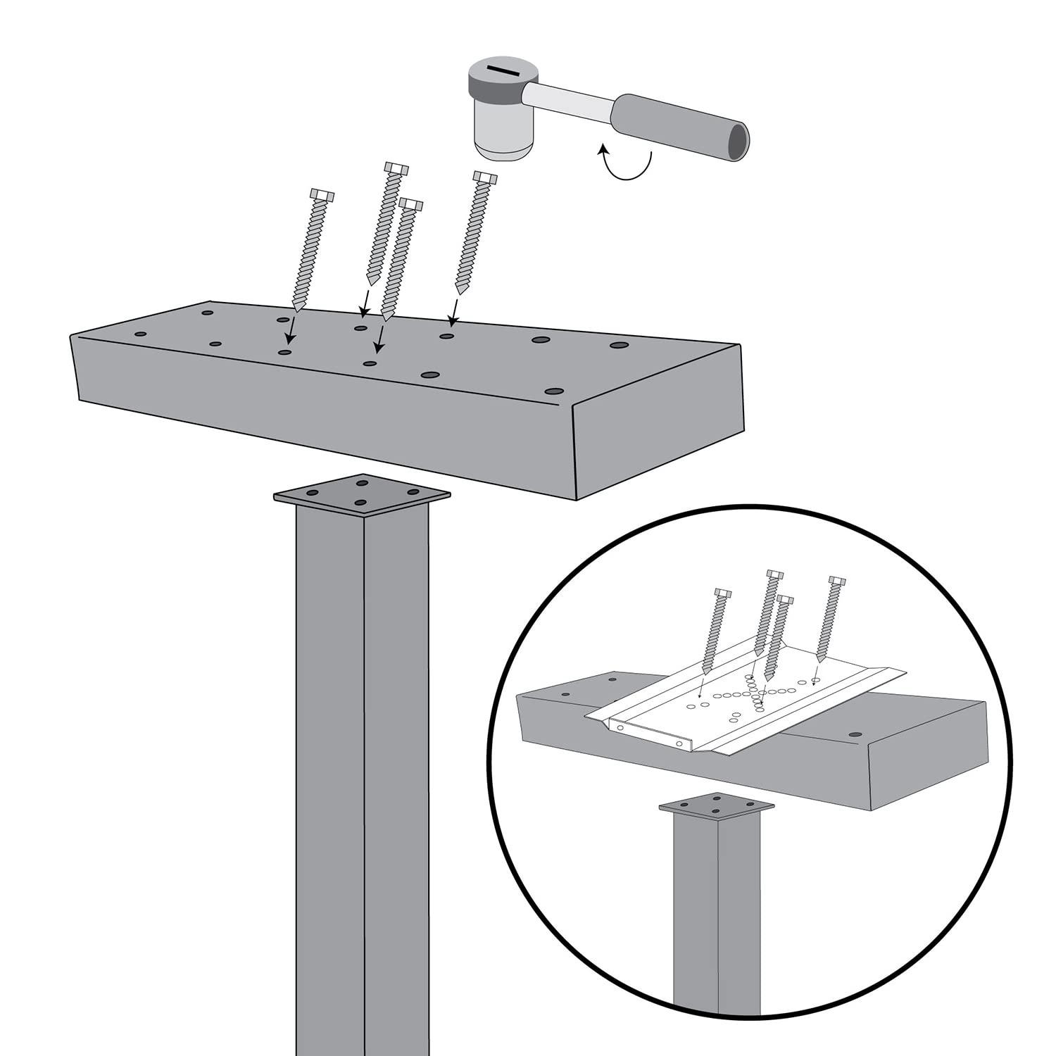Mail Boss Mail Boss 7140 Box Spreader Bar for Three-Mailbox Applications, 3, Black