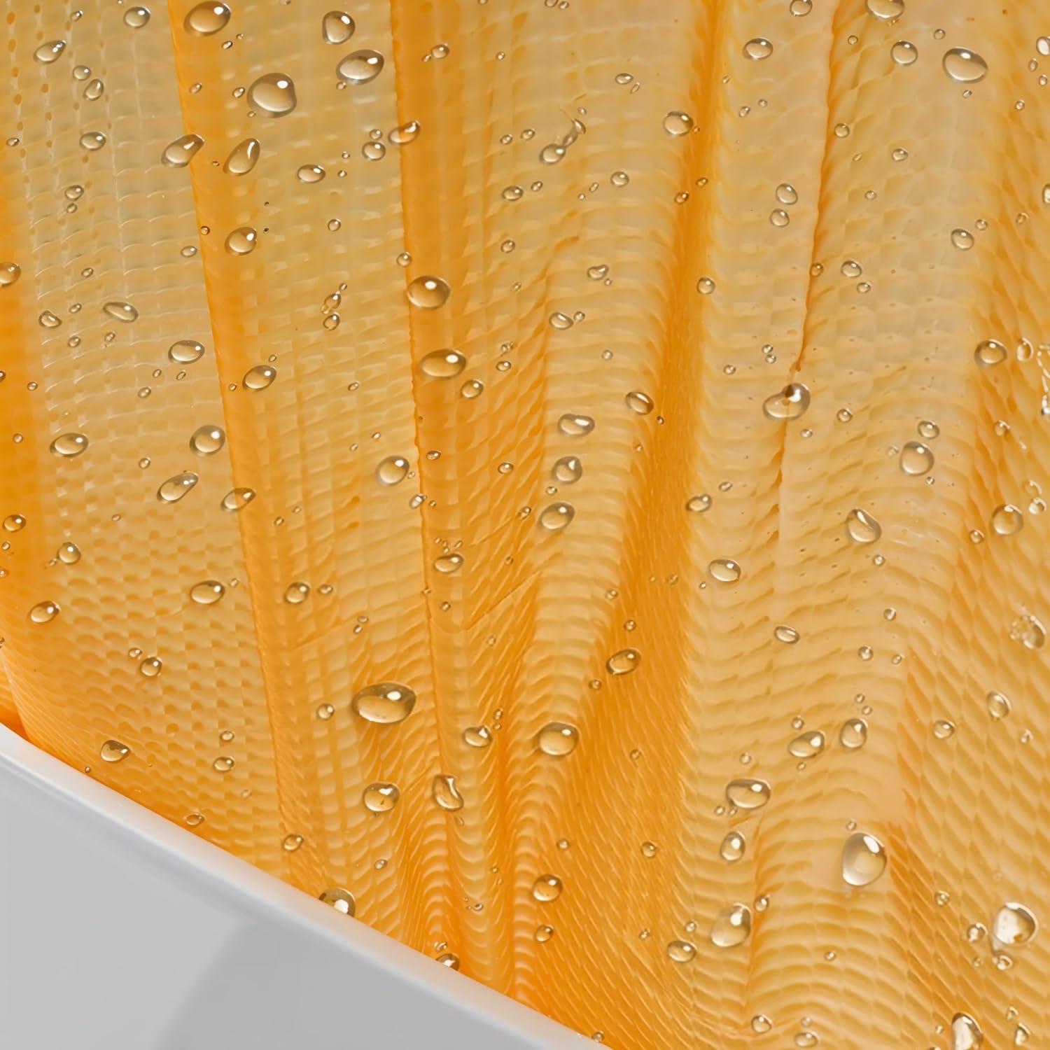 Riverbyland Riverbyland Translucent Orange Shower Curtain 72\" x 72\" Waterproof Shower Curtain Liner
