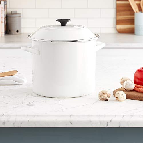 Le Creuset Le Creuset Enamel On Steel Stockpot, 10 qt., White