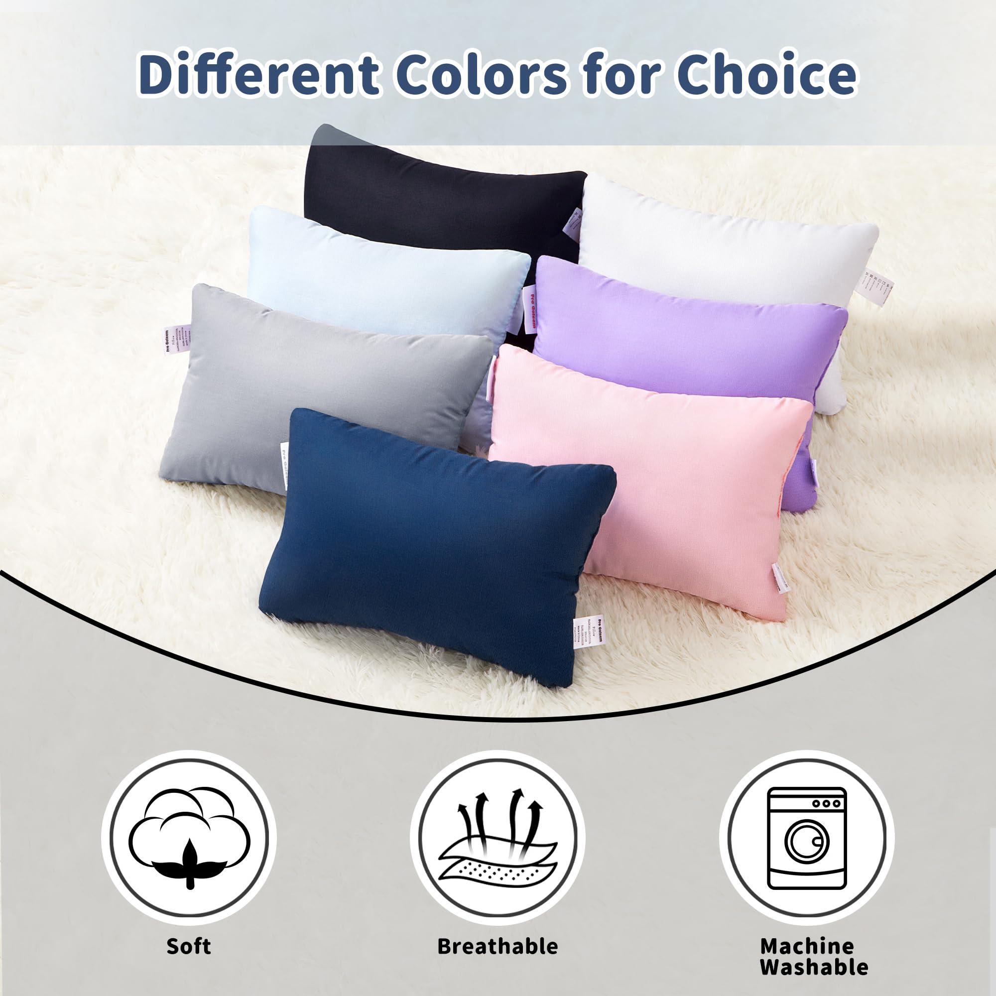 Pro Goleem Pro Goleem Small Pillow 11x6x2.5 Small Pillows for Sleeping and Traveling Mini Pillow with Name Tag Tiny Pillow for Kids Pillow Neck Lumbar Knee Nap Pillow Pet Pillow, Gray