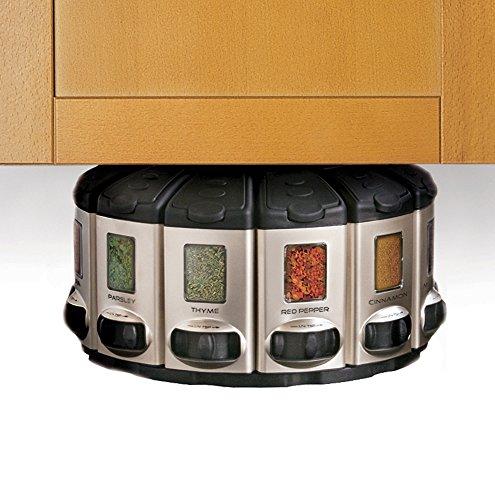KitchenArt KitchenArt 57010 Select-A-Spice Auto-Measure Carousel Professional Series, Satin