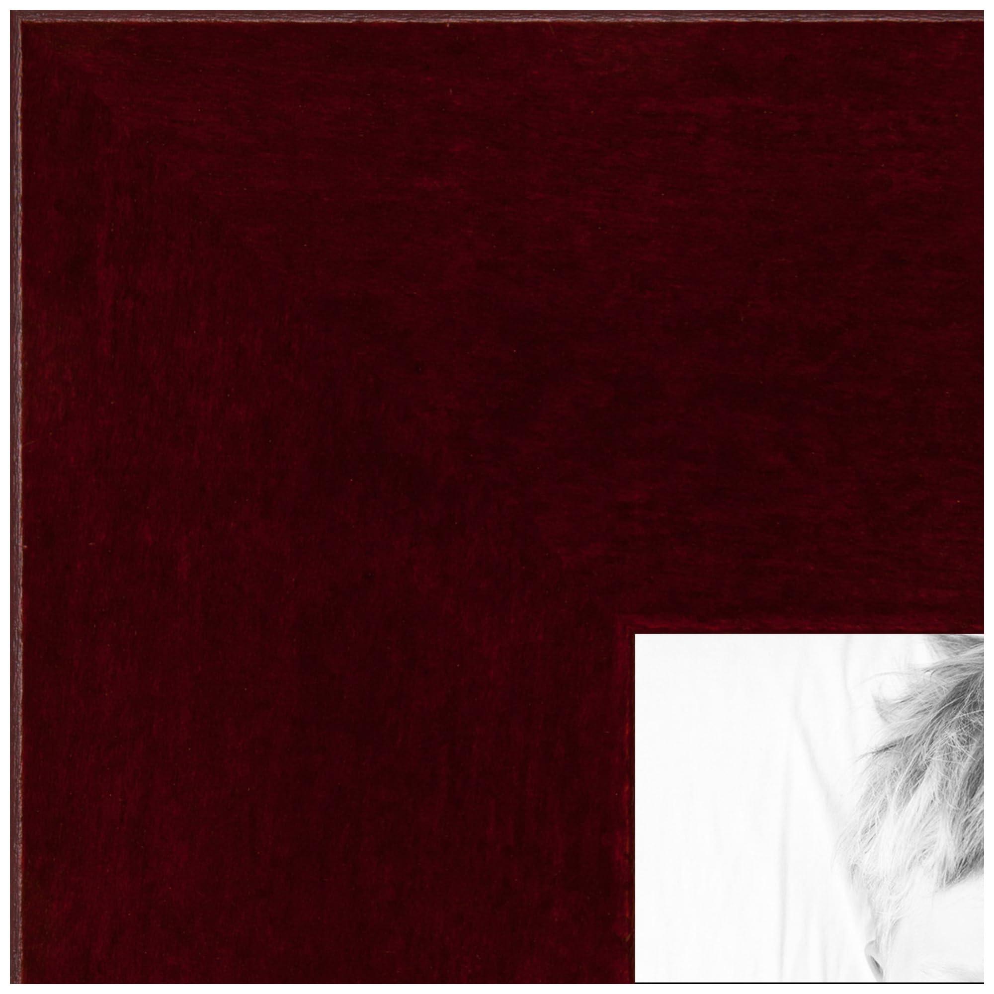 ArtToFrames ArtToFrames 24x48 Inch Red Picture Frame, This 1.38 Inch Custom Wood Poster Frame is Cherry, Great for Your Art or Photos - Comes with Economy Acrylic