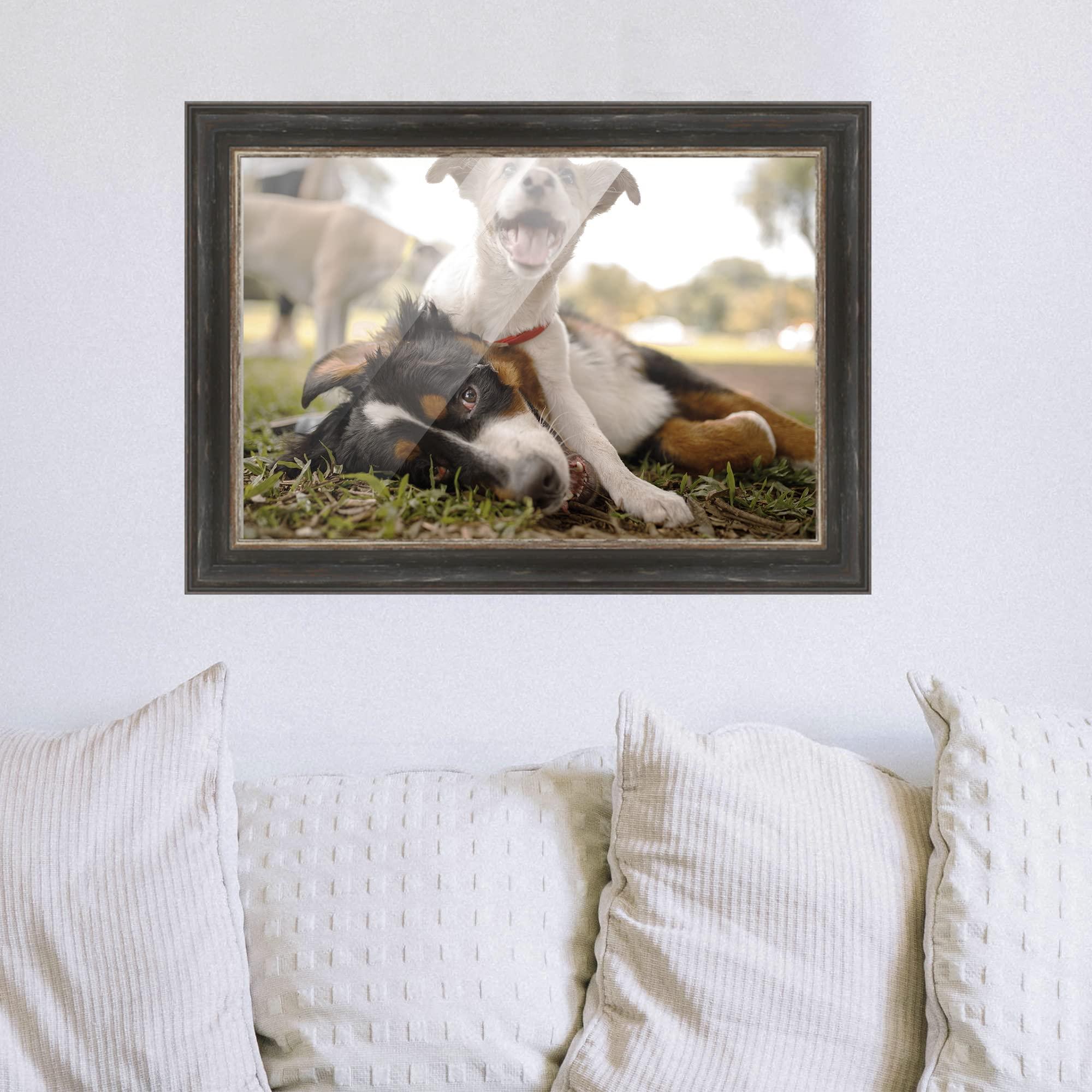 Poster Palooza Poster Palooza 36x28 Contemporary Complete Wood Picture Frame with UV Acrylic Plexiglass, Foam Board Backing & Hardware Included