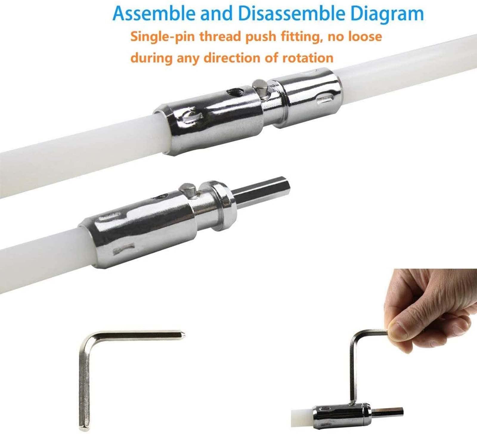 LANGFENG chimney sweep kit Professional Chimney Pipe Sweep Cleaning Sweeping Tool Kits Chimney Cleaning Kit, Drill Powered Rotary Chimney Brush DIY Set With Nylon Flexible Rods ( Color : Blue , Size : 6 m )