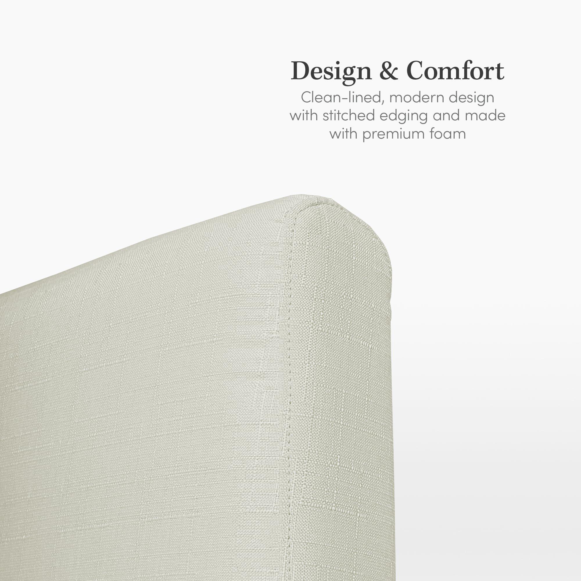 eLuxurySupply eLuxurySupply Bailey Upholstered Platform Bed with Headboard, Queen