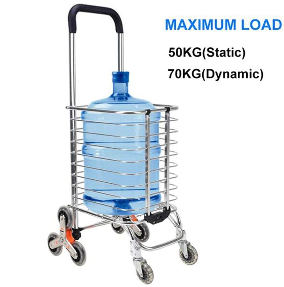 RUBYOH RUBYOH Shopping Cart Trolley Stair Climbing Cart Holds Up to 110 Lbs Light Weight Trolley with Rolling Eight-Wheel Bold for Laundry Grocery Camping and Sport Events