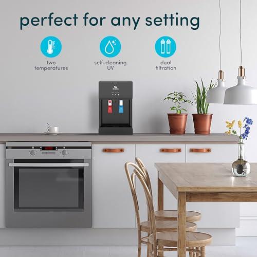 Avalon Avalon Countertop Self Cleaning Bottleless Water Cooler Water Dispenser - Hot & Cold Water, NSF Certified Filter- UL Listed- Black
