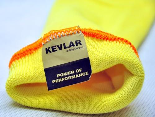 G & F Products G & F 58126-6 100% Kevlar 18-Inch Cut Resistant Knit Sleeve without Thumb Hole, Yellow, Sold by 6-piece pack