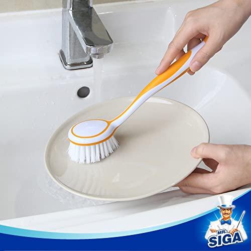 MR.SIGA MR.SIGA Round Dish Brush, Size: Dia 5.5 x 25cm - Pack of 3
