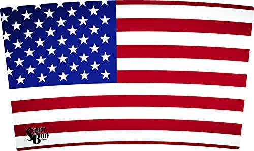 Spit Bud Spit Bud Portable Spittoon Bottle - Cupholder Friendly - Spill Resistant - Built in Can Opener and Holder - USA Flag by Spit Bud