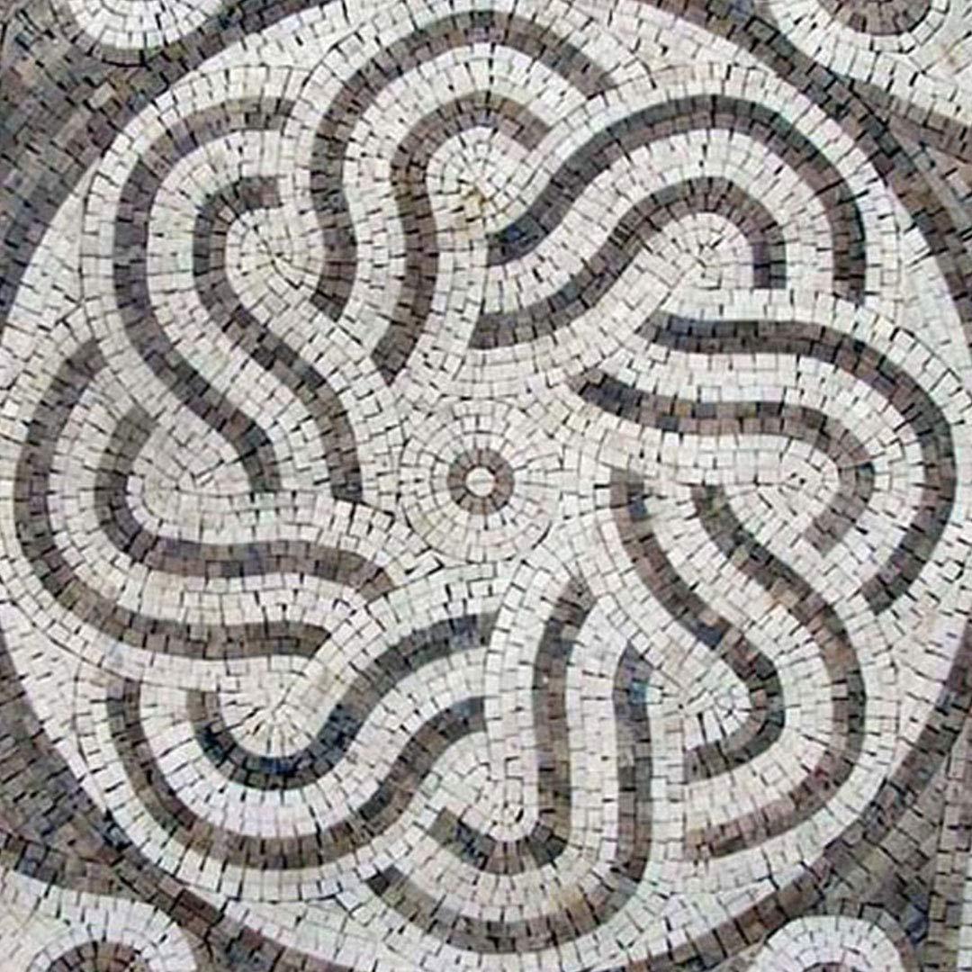 Mozaico Roman Mosaic Accent Tile - Gaya | Mosaic Designs | Mosaic Artwork | Mosaic Wall Art Floor Inlay By Mozaico | Handmade Mosaics | 24\" x 24\"