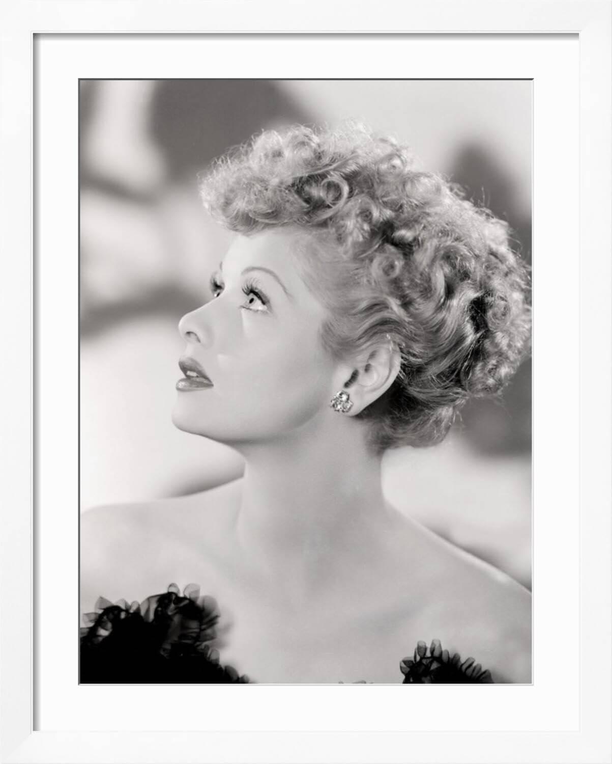 ART.COM ART.COM Wall Photo Lucille Ball Portrait, 1940\'s on White Frame, 32\" x 40\"