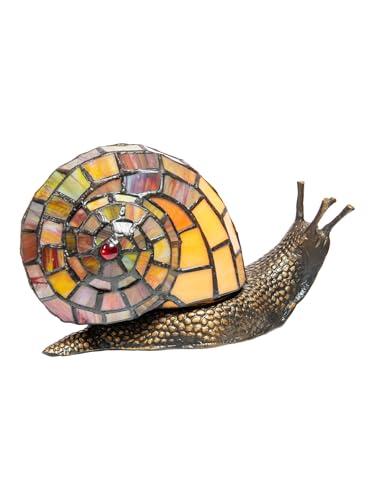 Dale Tiffany Lamps Dale Tiffany TA15173 Snail Tiffany Accent Table Lamp, Antique Bronze