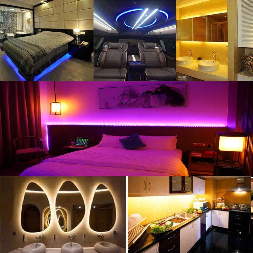 XUNATA XUNATA LED Neon Light, Dimmable AC 110-120V Flexible LED Neon Strip Lights, 120 LEDs/M, 66ft/20m Waterproof 2835 SMD LED Rope Light + Remote Controller for Party Decoration(Yellow)