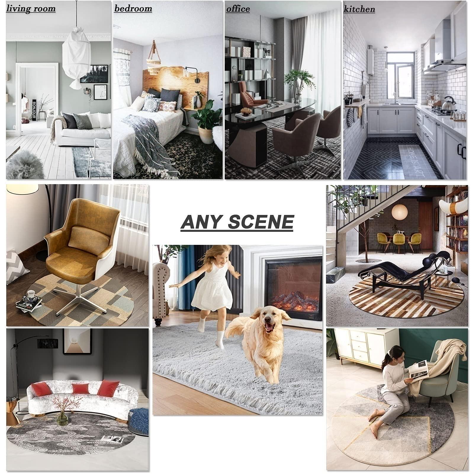 ZZBBZZ-YJ ZZBBZZ-YJ Tapis modernes 80cm 100cm 120cm 140cm 160cm 180cm 200cm Tapis Rond Pour Salon Chambre sol de Maison Tapis antidrapants Tapis de Yoga Doux (Size : Diameter 5.2ft)