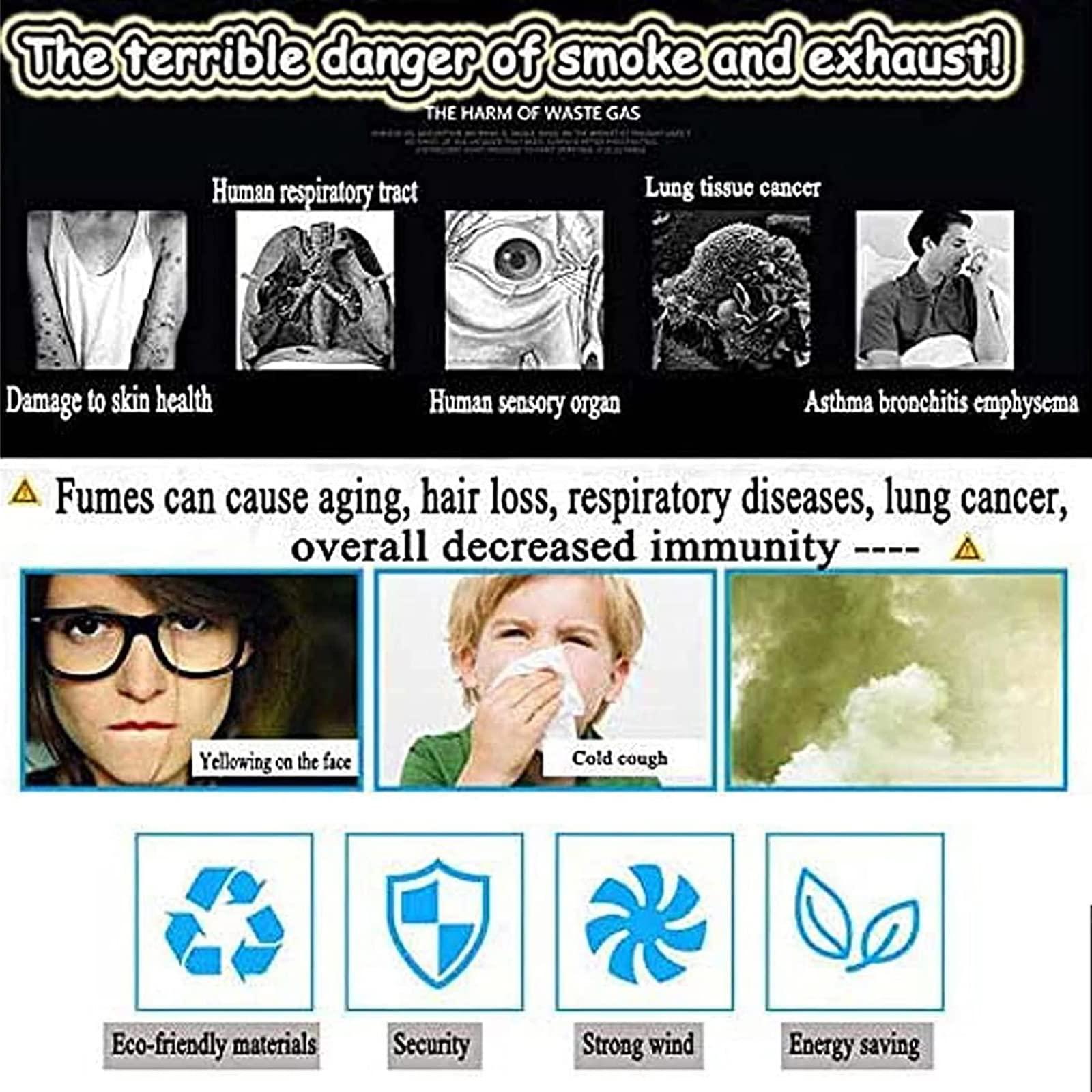 UZIAH UZIAH Chimney Exhaust Fan Fan, Chimney Smoke Evacuator, Roof Chimney Induced Draft Smoke Evacuator Inducer Fans, Stainless Steel Fireplace Chimney Fan,70w,Caliber 14cm