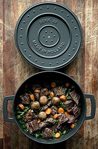 Cuisipro Combekk RAILWAY Recycled Enameled Cast Iron 4.25 Quart Dutch Oven, Concrete, 9.5"