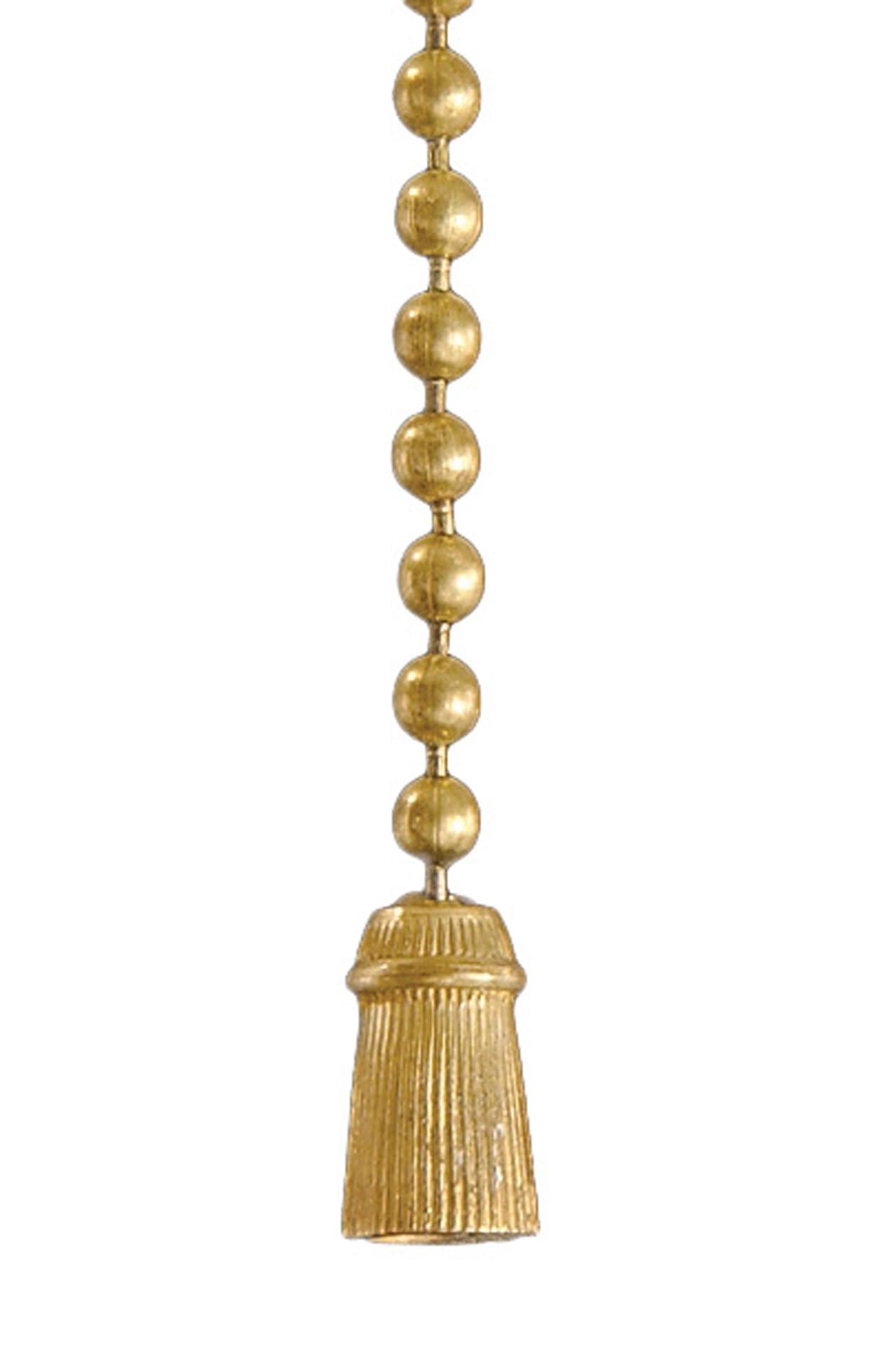 B&P Lamp B&P Lamp® Antique Style Tassel Pull Chain, Antique Brass Finish