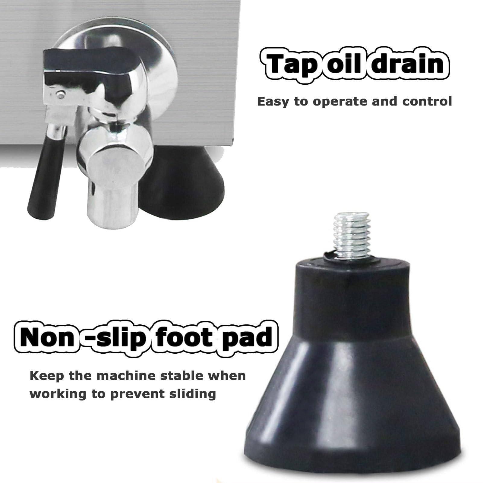 KCHBSE Commercial Deep Fryer LPG Gas/Electric Fryer,Commercial Automatic Cheese Hot Dog Sticks Fryer Corn Dog Fryer Machine 21L, 630x252x545mm,GasFryer