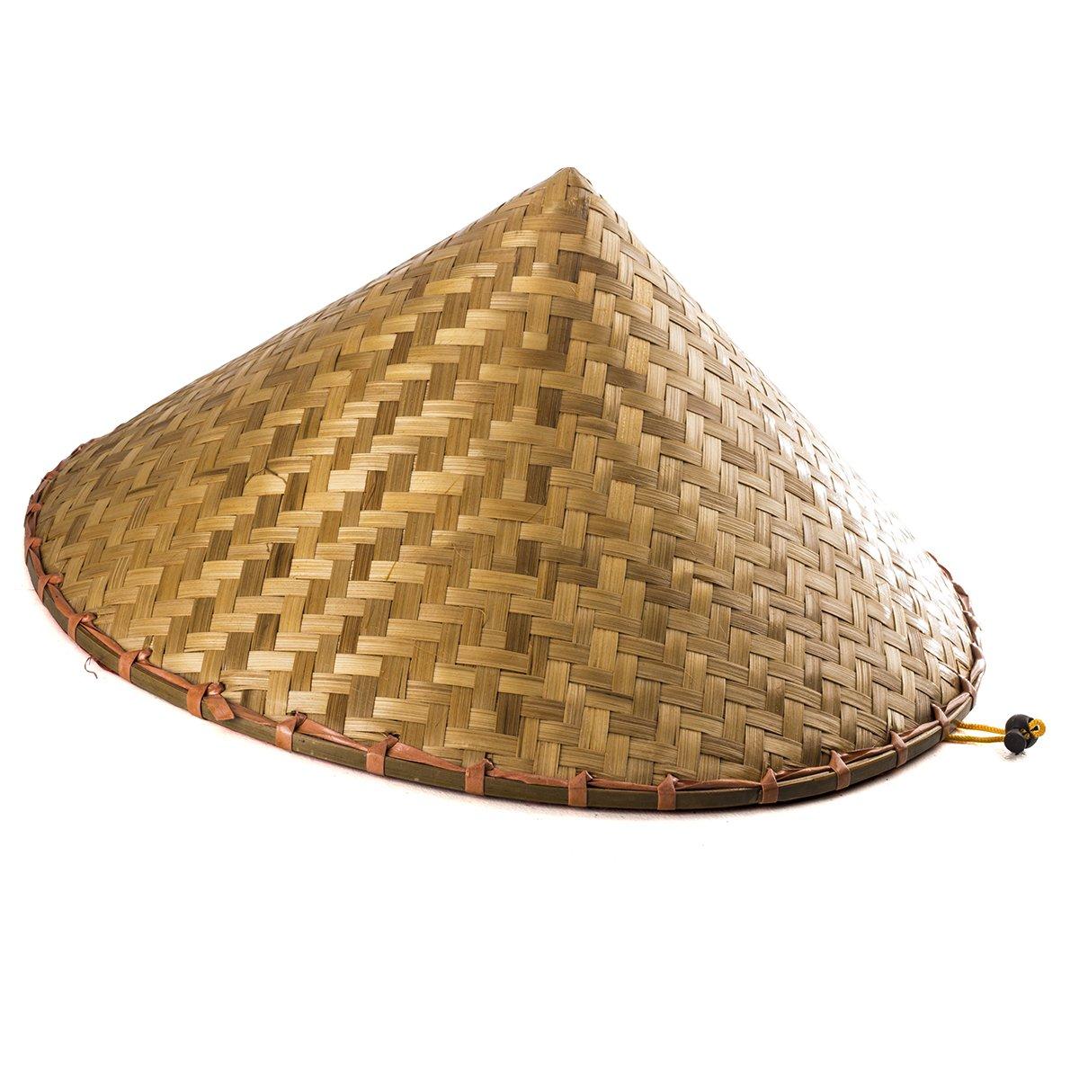 Funny Party Hats Funny Party Hats Asian Conical Hat - Rice Farmer Hat With Bamboo Design
