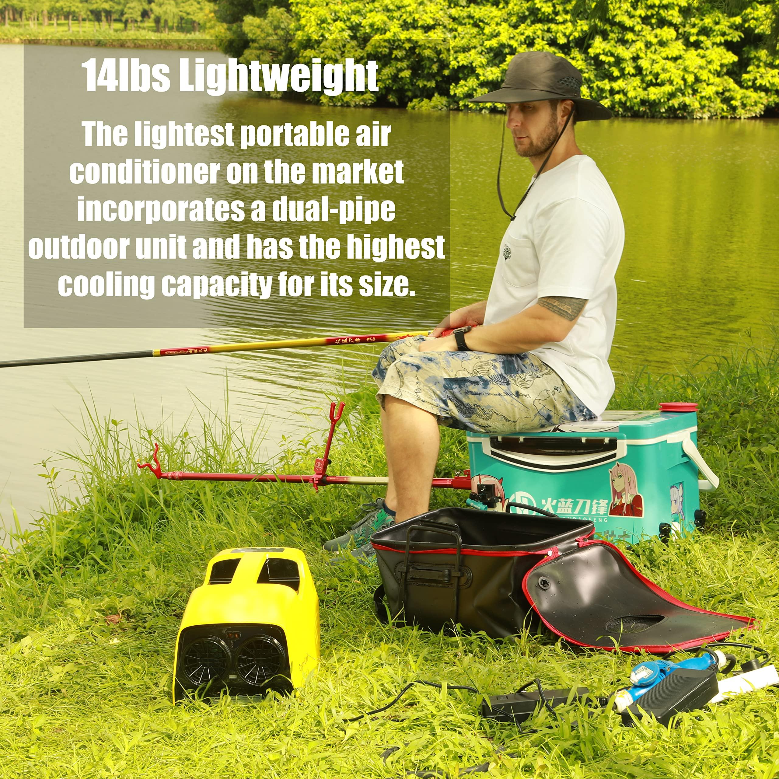 Drecolotvte portable air conditioners 2380BTU's tent air conditioner of fast cooling with extended & custom run times ultralight portable air conditioner outdoor air conditioner mini portable air conditioner 24 volt dc air conditioner air cooler portable air con